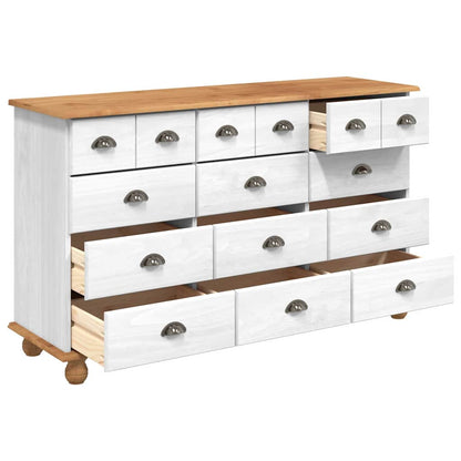 vidaXL Chest of Drawer ASKIM White 79 x 40 x 133.5 cm Solid Pine Wood 4