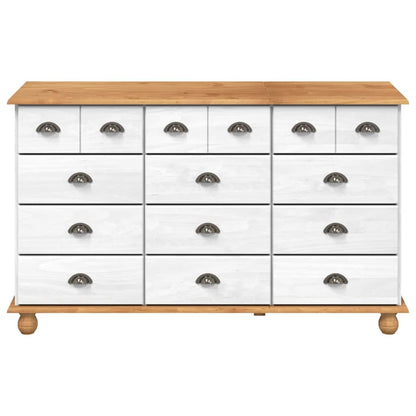 vidaXL Chest of Drawer ASKIM White 79 x 40 x 133.5 cm Solid Pine Wood 5