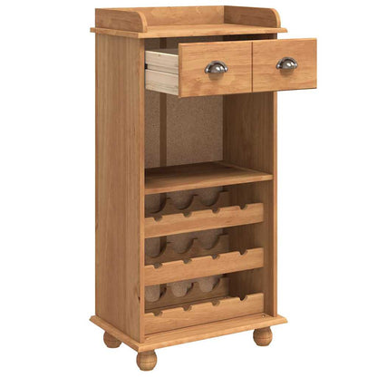 vidaXL Wine Cabinet ASKIM Honey Wax 57 x 37 x 114 cm Solid Pine Wood 5
