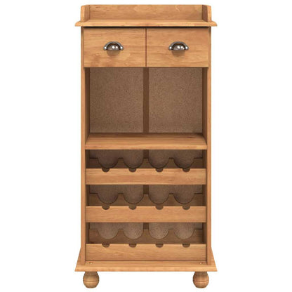 vidaXL Wine Cabinet ASKIM Honey Wax 57 x 37 x 114 cm Solid Pine Wood 6