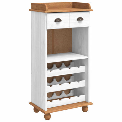 vidaXL Wine Cabinet ASKIM White with Honey Top 57 x 37 x 114 cm 1