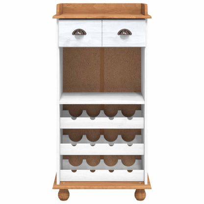 vidaXL Wine Cabinet ASKIM White with Honey Top 57 x 37 x 114 cm 4