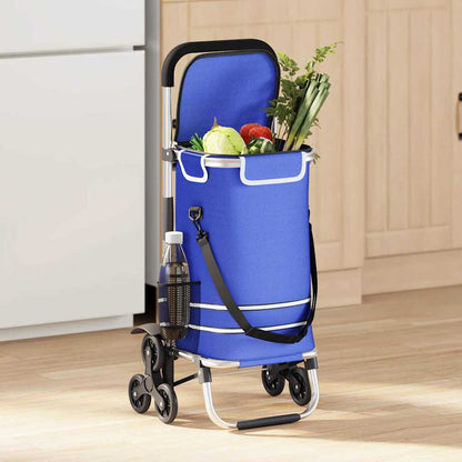 vidaXL Shopping Trolley 1 Blue 47 x 39 x 100.5 cm Oxford fabric 1