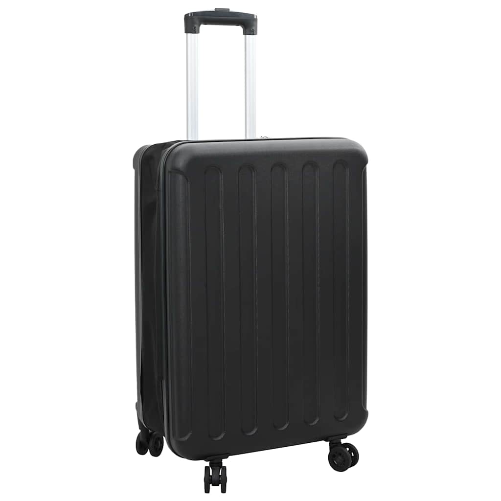 vidaXL Suitcase Folding with Lock Black 34 x 23 x 55.5 cm ABS Plastic 1