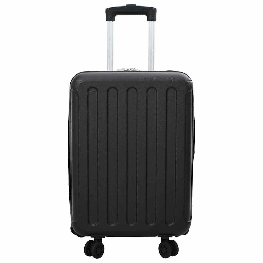vidaXL Suitcase Folding with Lock Black 34 x 23 x 55.5 cm ABS Plastic 3