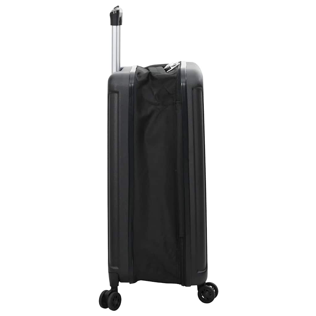 vidaXL Suitcase Folding with Lock Black 34 x 23 x 55.5 cm ABS Plastic 4