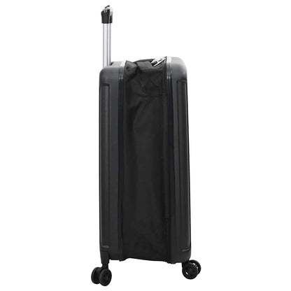 vidaXL Suitcase Folding with Lock Black 34 x 23 x 55.5 cm ABS Plastic 4