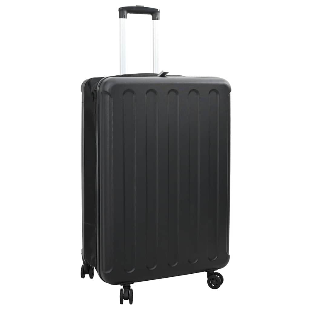 vidaXL Suitcase Folding with Lock Black 50 x 30 x 76 cm ABS Plastic 1