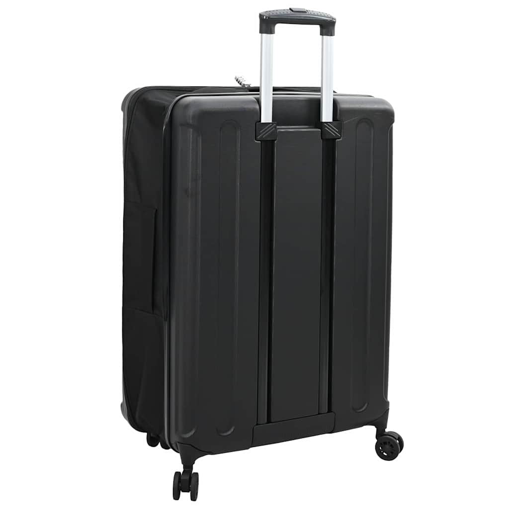 vidaXL Suitcase Folding with Lock Black 50 x 30 x 76 cm ABS Plastic 5