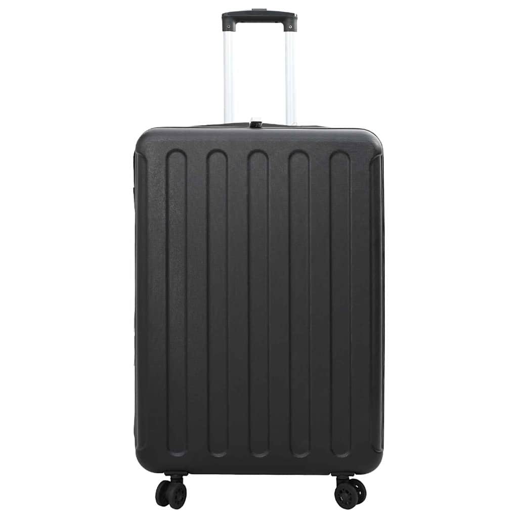 vidaXL Suitcase Folding with Lock Black 50 x 30 x 76 cm ABS Plastic 3