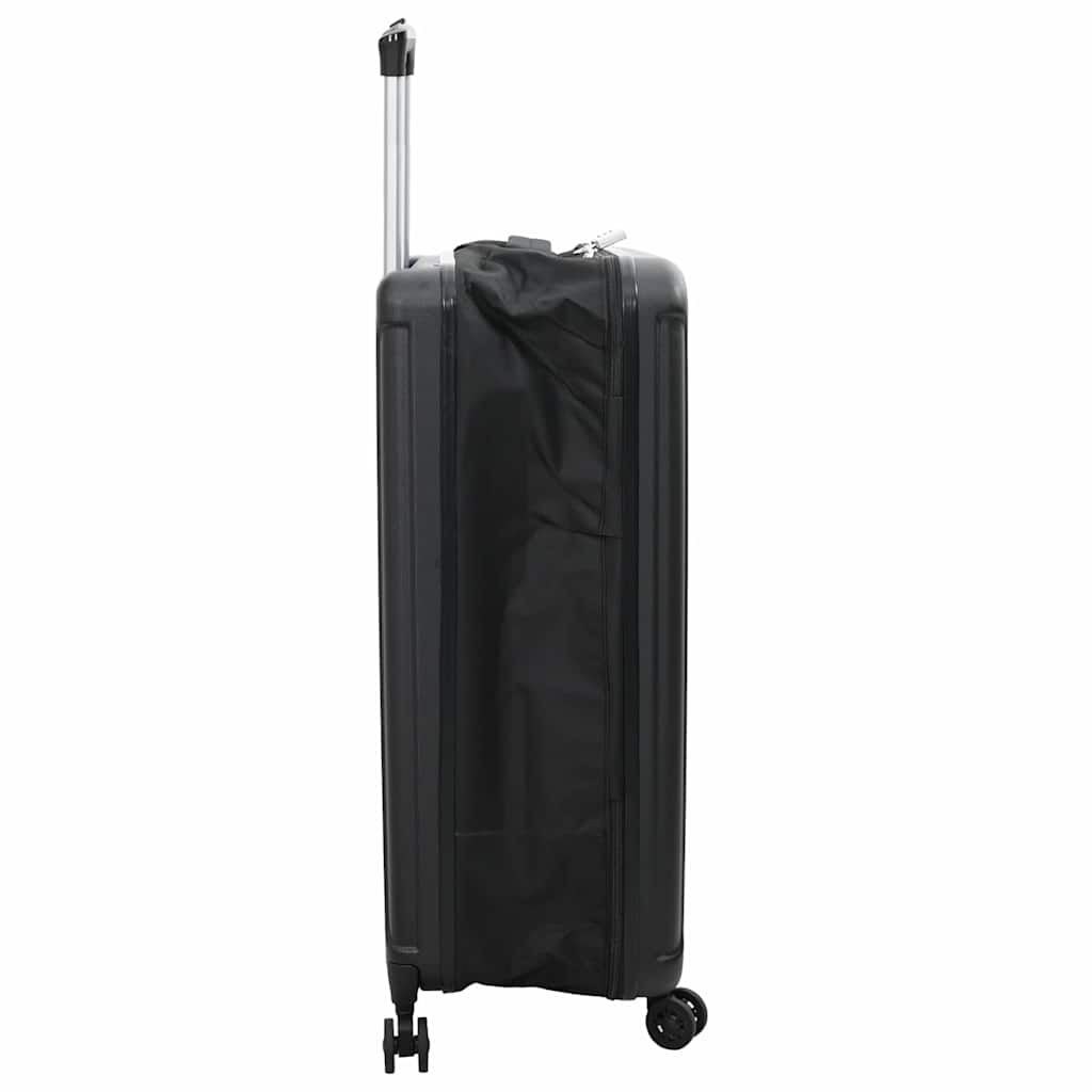 vidaXL Suitcase Folding with Lock Black 50 x 30 x 76 cm ABS Plastic 4