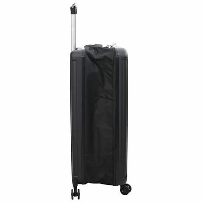 vidaXL Suitcase Folding with Lock Black 50 x 30 x 76 cm ABS Plastic 4