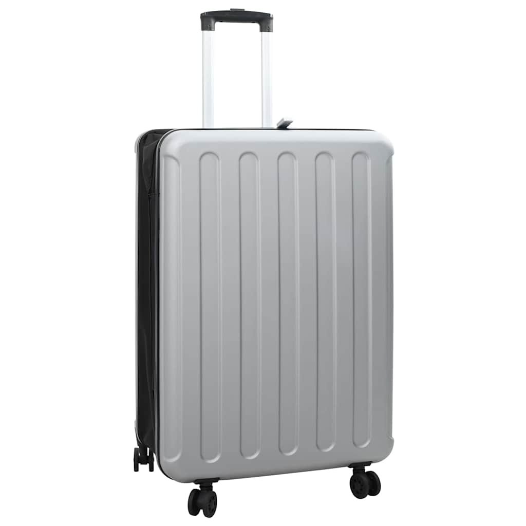 vidaXL Suitcase Folding with Lock Silver 50 x 30 x 76 cm ABS Plastic 1