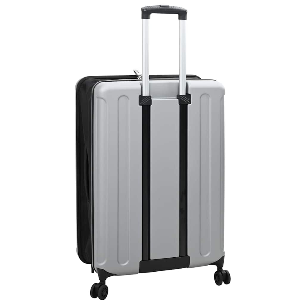 vidaXL Suitcase Folding with Lock Silver 50 x 30 x 76 cm ABS Plastic 5