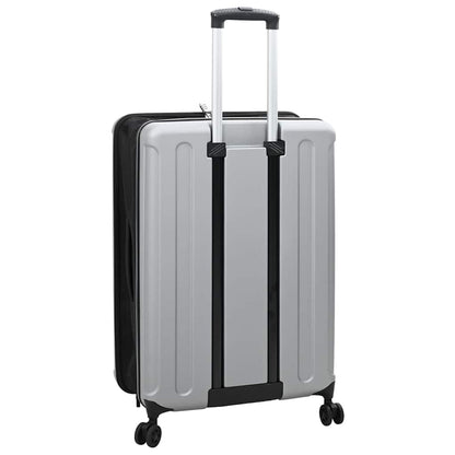 vidaXL Suitcase Folding with Lock Silver 50 x 30 x 76 cm ABS Plastic 5