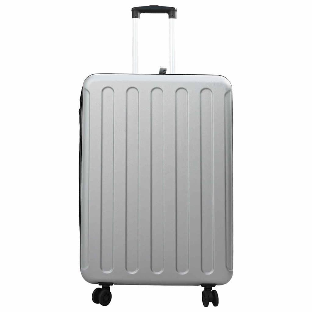 vidaXL Suitcase Folding with Lock Silver 50 x 30 x 76 cm ABS Plastic 3