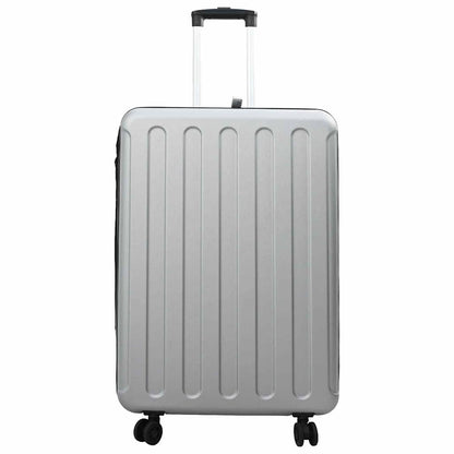 vidaXL Suitcase Folding with Lock Silver 50 x 30 x 76 cm ABS Plastic 3