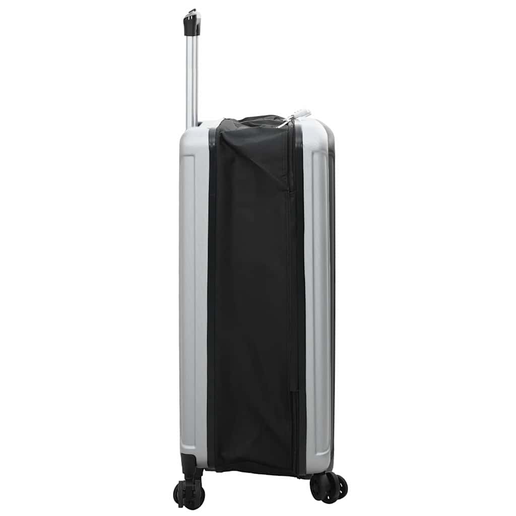 vidaXL Suitcase Folding with Lock Silver 50 x 30 x 76 cm ABS Plastic 4