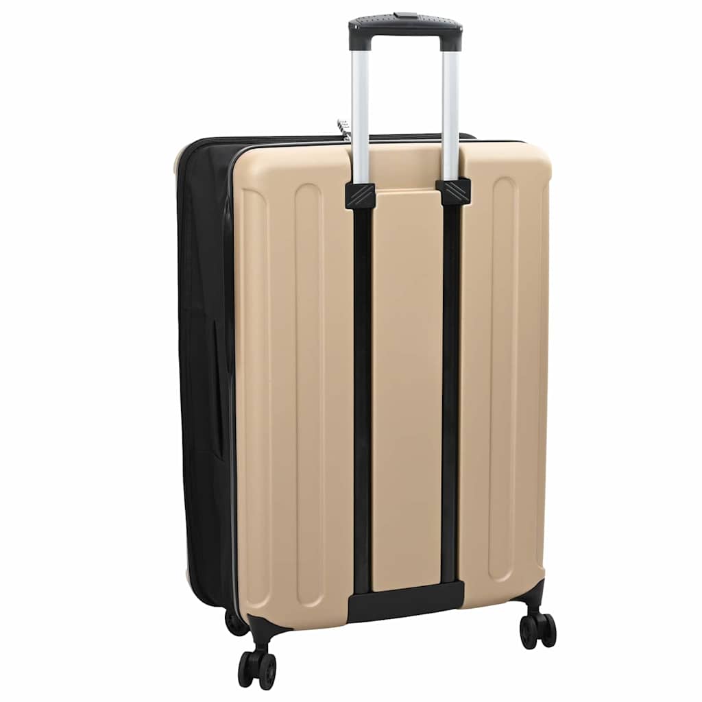 vidaXL Suitcase Folding Champagne 50 x 30 x 76 cm ABS Plastic 5
