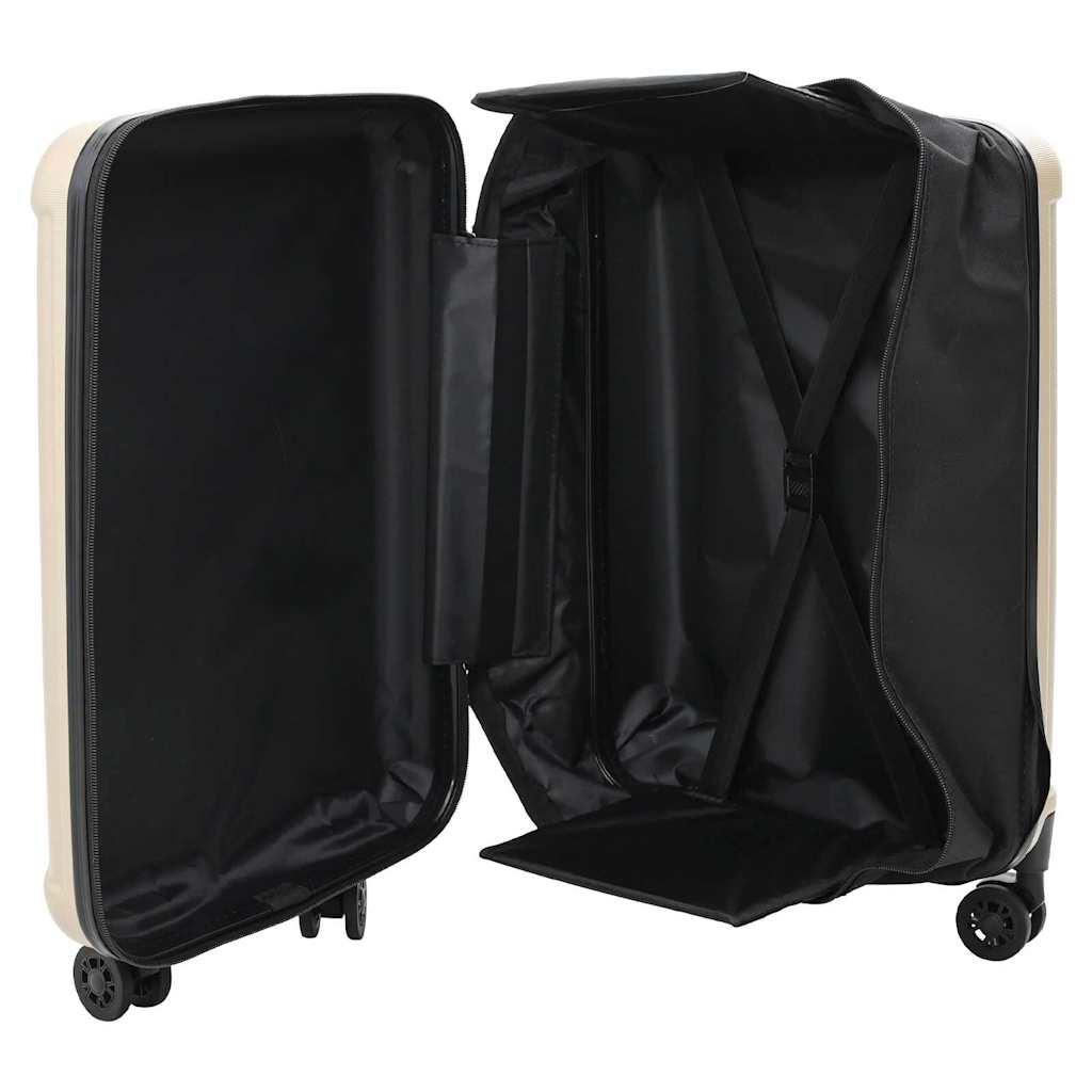 vidaXL Suitcase Folding Champagne 50 x 30 x 76 cm ABS Plastic 3