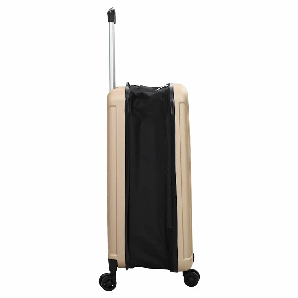 vidaXL Suitcase Folding Champagne 50 x 30 x 76 cm ABS Plastic 4