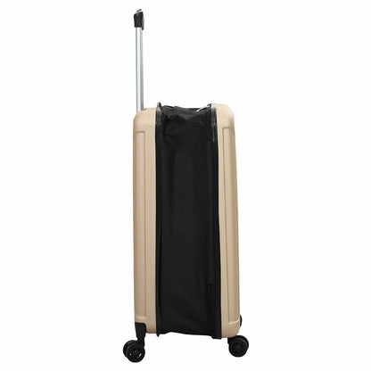 vidaXL Suitcase Folding Champagne 50 x 30 x 76 cm ABS Plastic 4