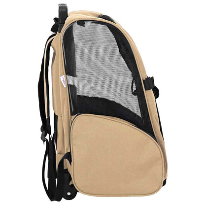 vidaXL Pet Trolley 3-in-1 Design Sand 48x32x(57-106) cm Oxford Fabric 4