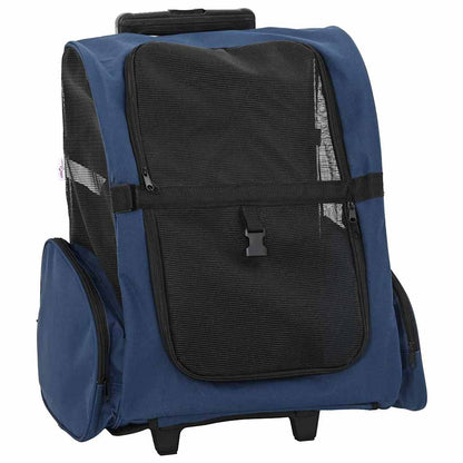 vidaXL Pet Trolley 3-in-1 Design Blue 48x32x(57-106) cm Oxford Fabric 1