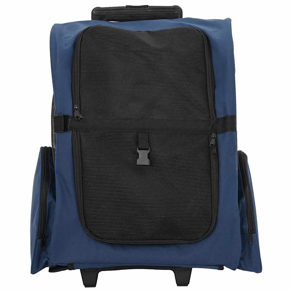 vidaXL Pet Trolley 3-in-1 Design Blue 48x32x(57-106) cm Oxford Fabric 3