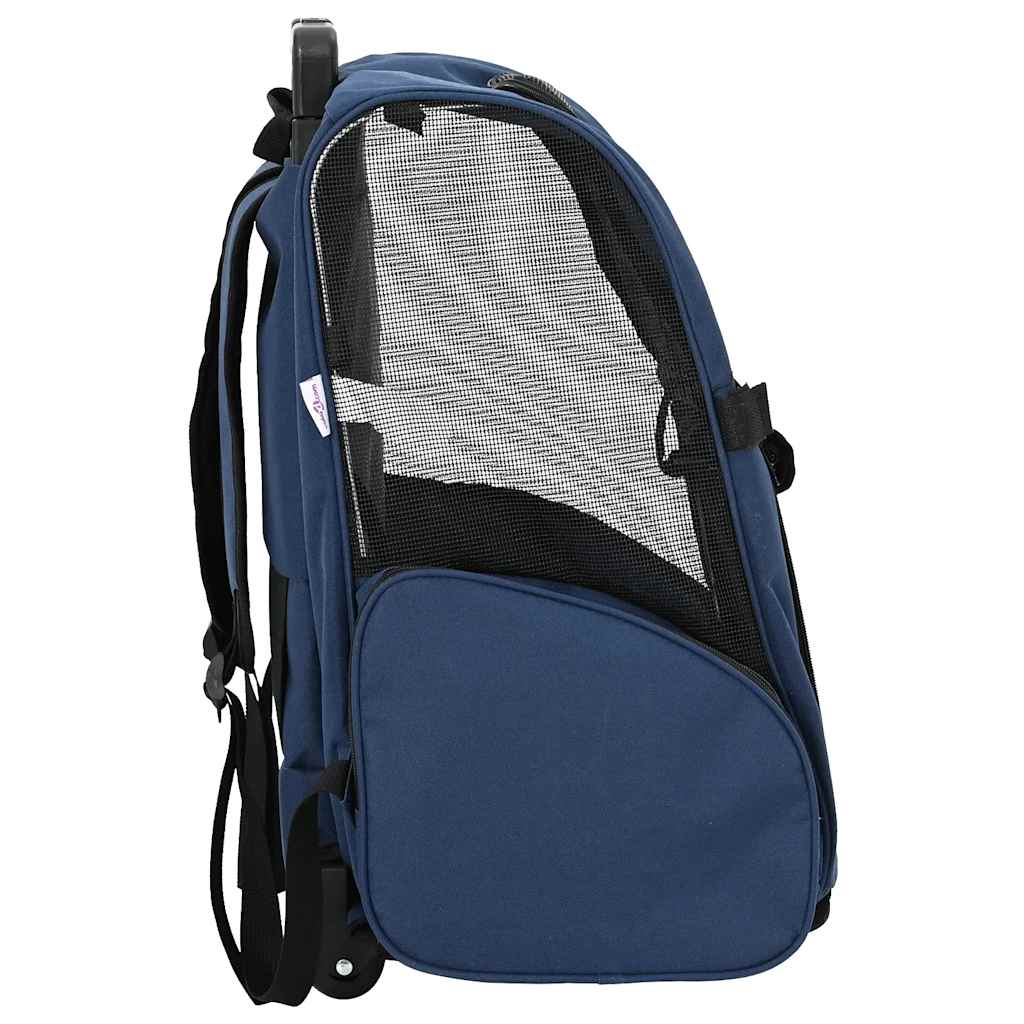 vidaXL Pet Trolley 3-in-1 Design Blue 48x32x(57-106) cm Oxford Fabric 4