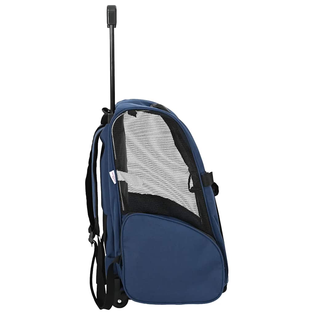 vidaXL Pet Trolley 3-in-1 Design Blue 48x32x(57-106) cm Oxford Fabric 5
