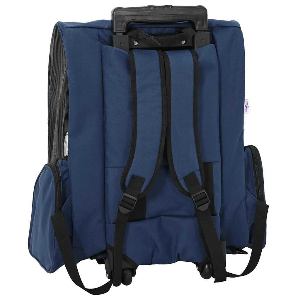 vidaXL Pet Trolley 3-in-1 Design Blue 48x32x(57-106) cm Oxford Fabric 6