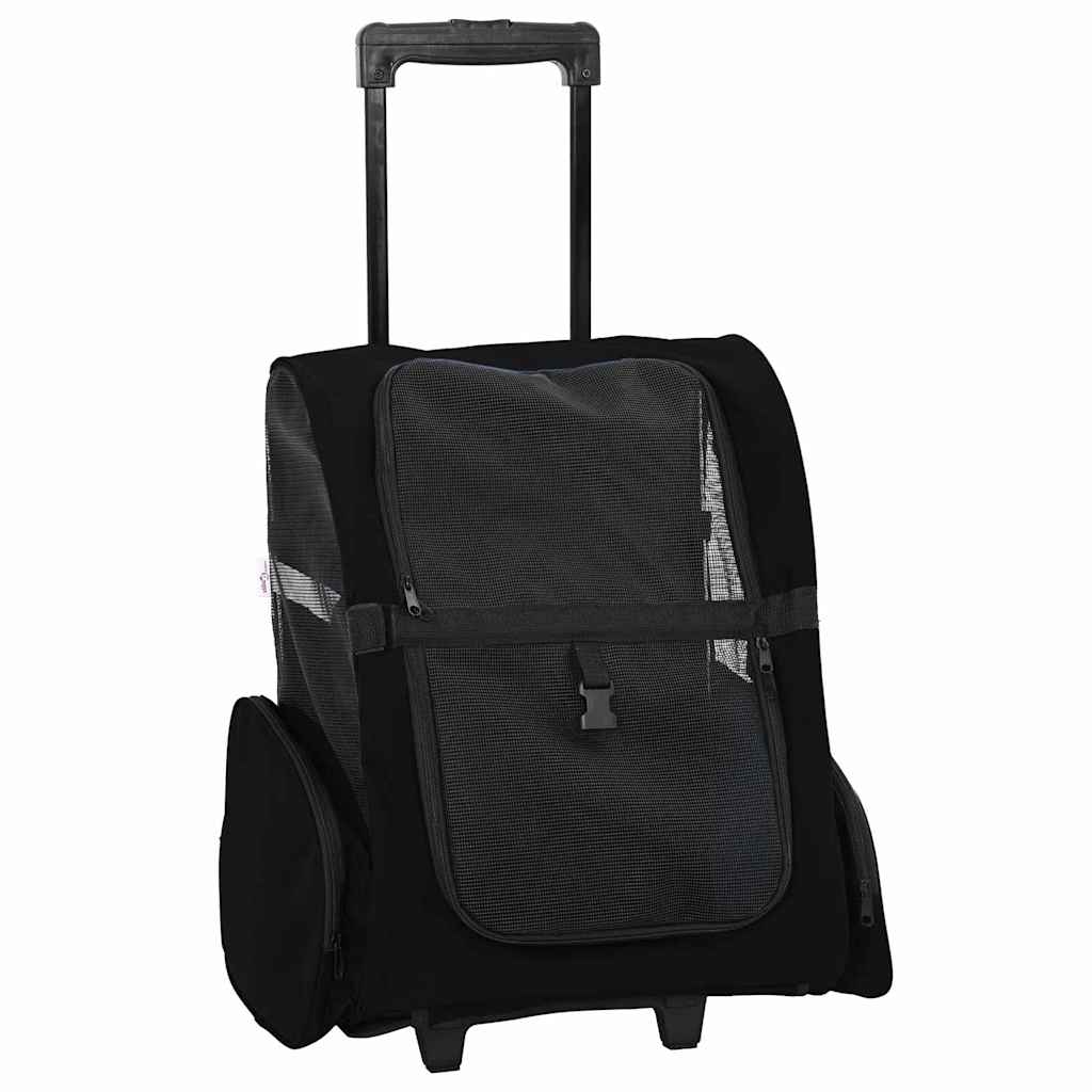 vidaXL Pet Trolley 3-in-1 Design Black 48x32x(57-106) cm Oxford Fabric 2
