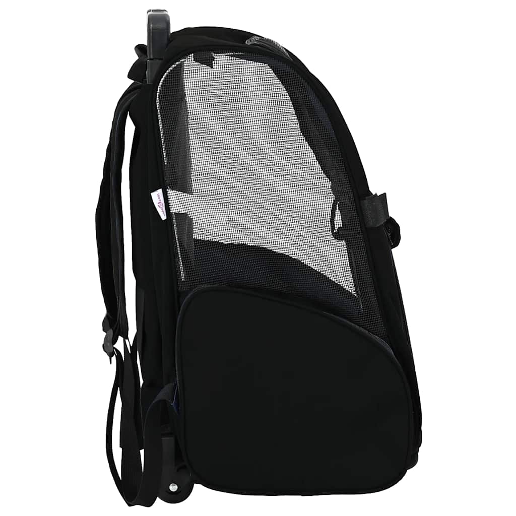 vidaXL Pet Trolley 3-in-1 Design Black 48x32x(57-106) cm Oxford Fabric 4