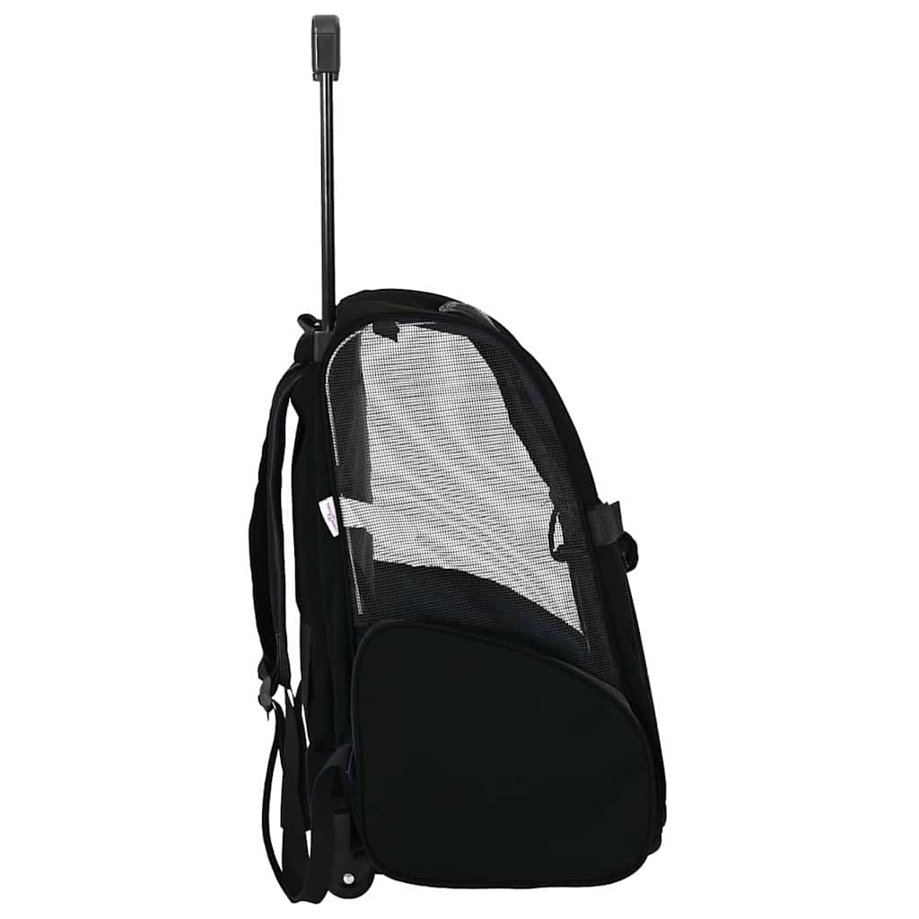 vidaXL Pet Trolley 3-in-1 Design Black 48x32x(57-106) cm Oxford Fabric 5