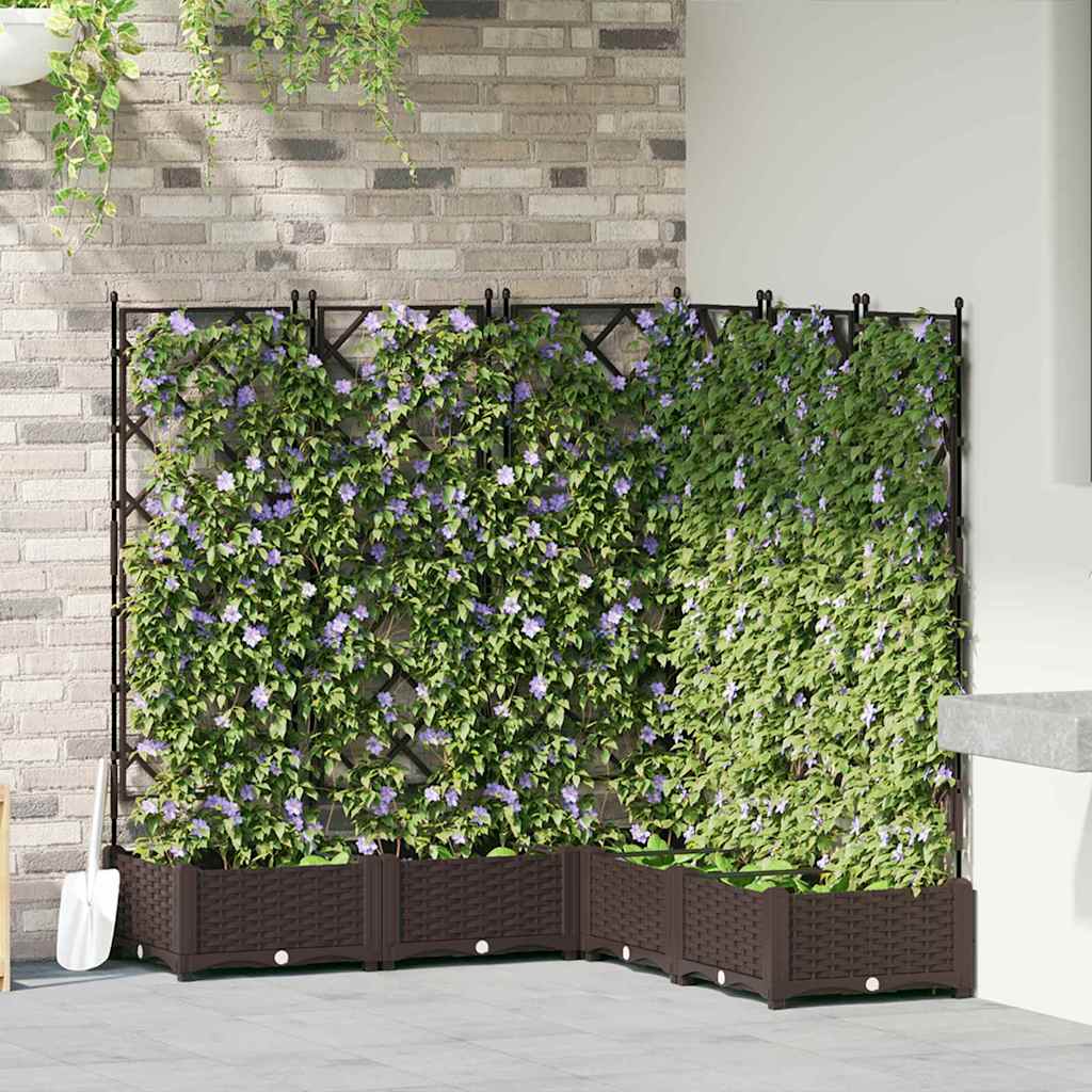 vidaXL Garden Planter PP without Wheel Height 125.5 cm