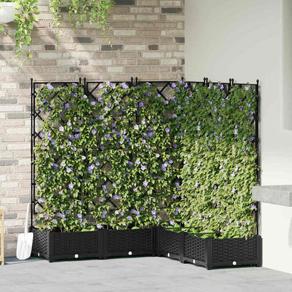 vidaXL Garden Planter PP without Wheel Height 125.5 cm
