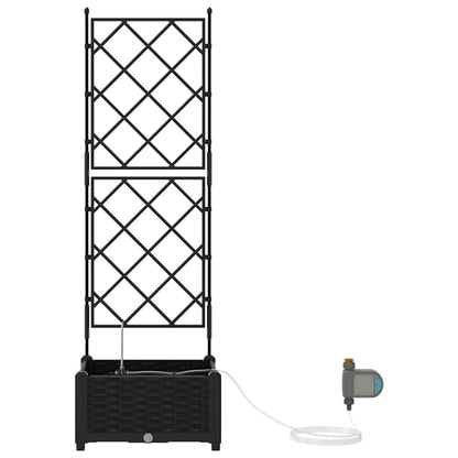 vidaXL Garden Planter Black 40 x 40 x 126 cm PP 6