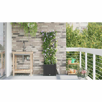 vidaXL Garden Planter Black 40 x 40 x 142 cm PP 4