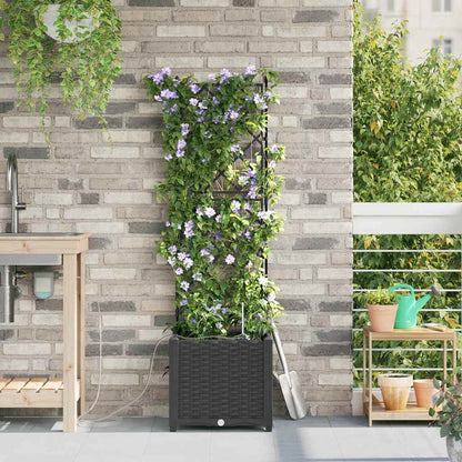 vidaXL Garden Planter Black 40 x 40 x 142 cm PP 3
