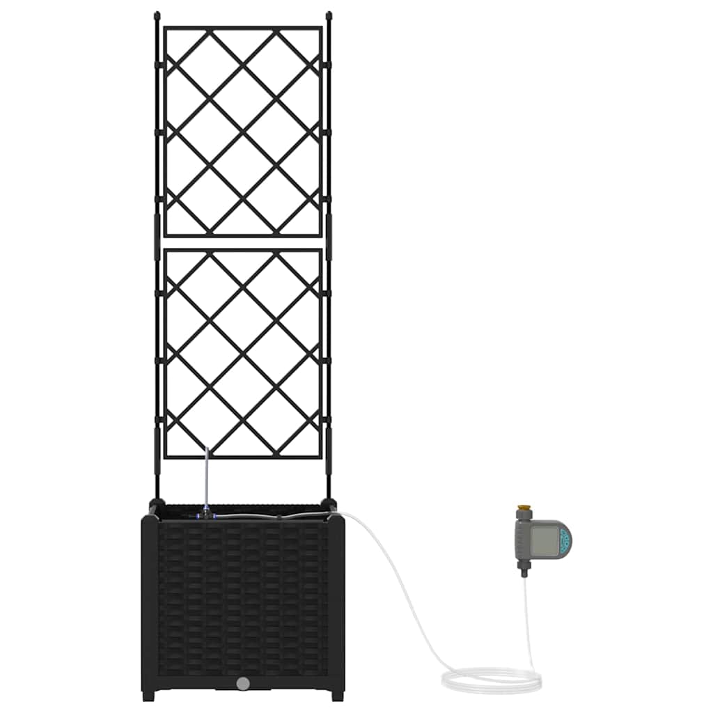 vidaXL Garden Planter Black 40 x 40 x 142 cm PP 6