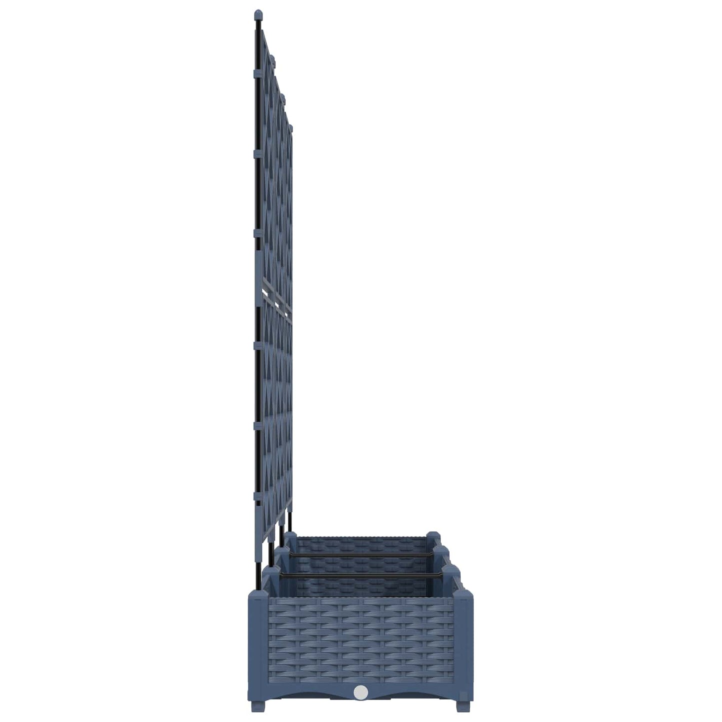 vidaXL Garden Planter 3 pcs Grey 120 x 40 x 125.5 cm PP 5