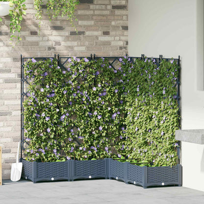 vidaXL Garden Planter PP without Wheel Height 125.5 cm