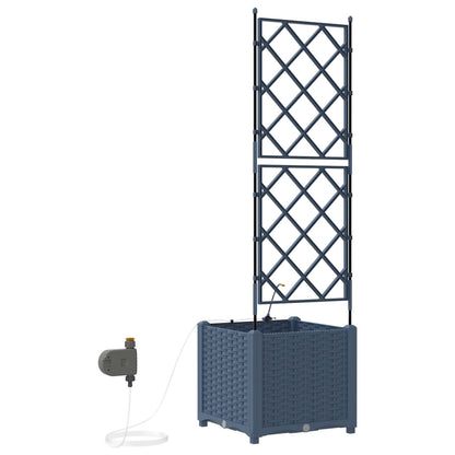 vidaXL Garden Planter Grey 40 x 40 x 142 cm PP 6