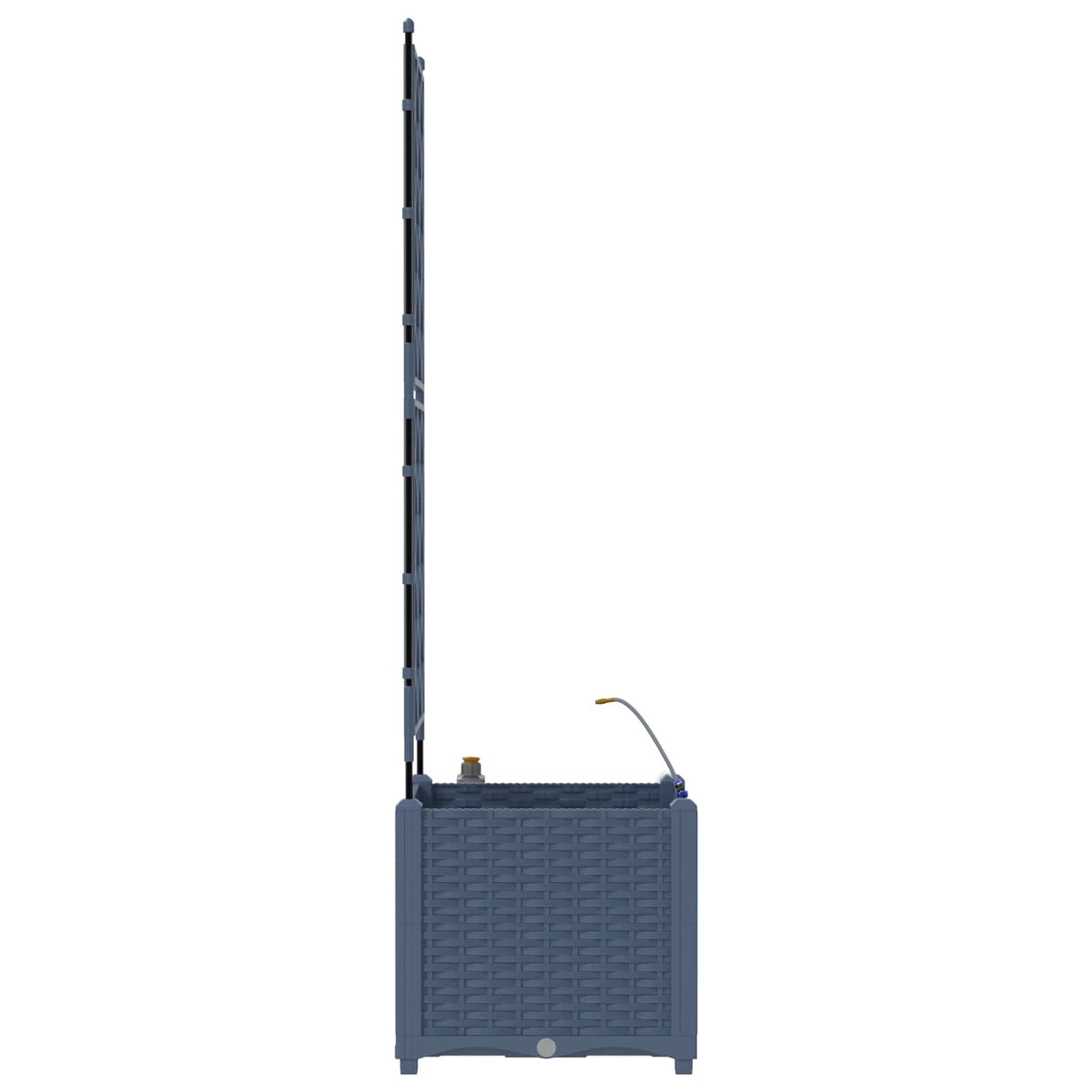 vidaXL Garden Planter Grey 40 x 40 x 142 cm PP 5