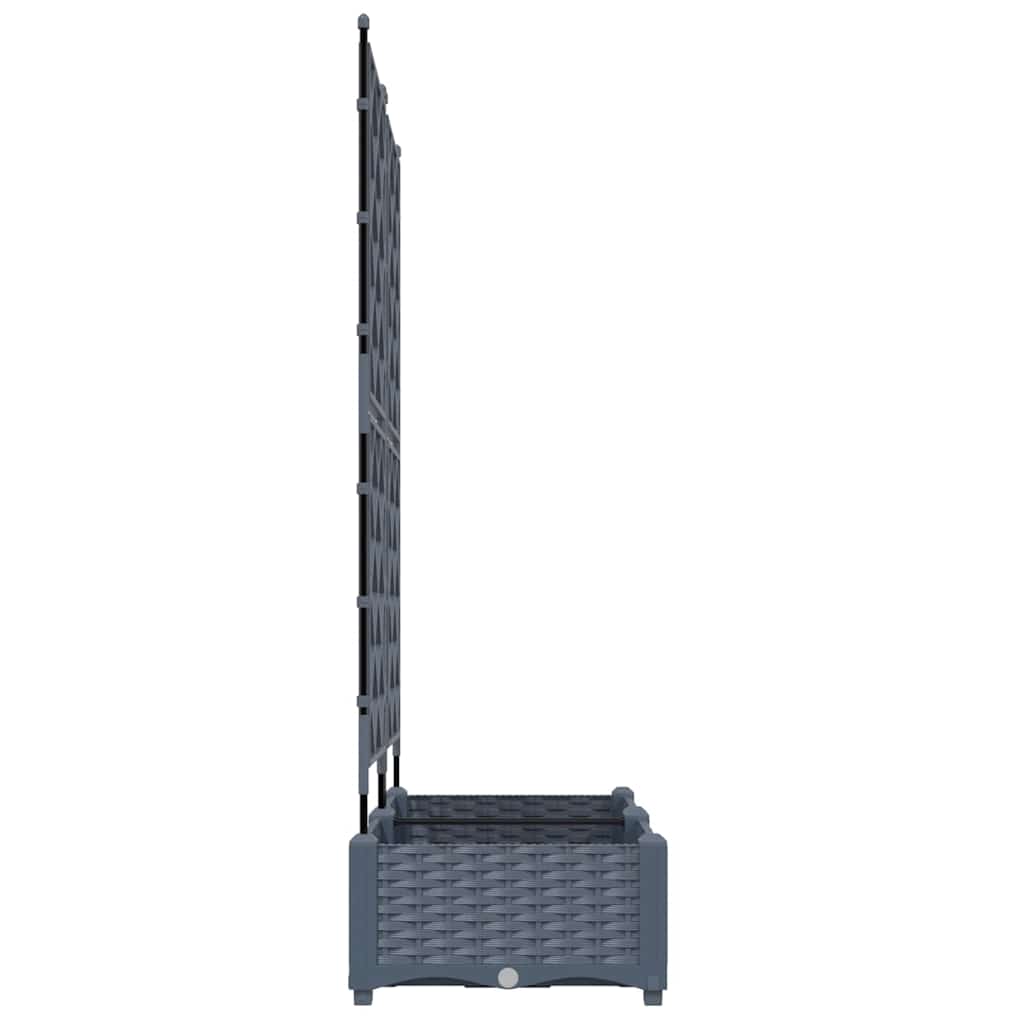 vidaXL Garden Planter 2 pcs LiGht Grey 80 x 40 x 125.5 cm PP 6