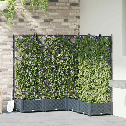 vidaXL Garden Planter PP without Wheel Height 125.5 cm