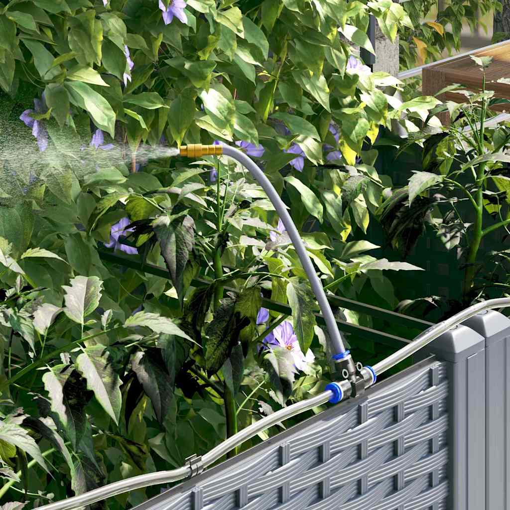 vidaXL Garden Planter LiGht Grey 40 x 40 x 126 cm PP 5