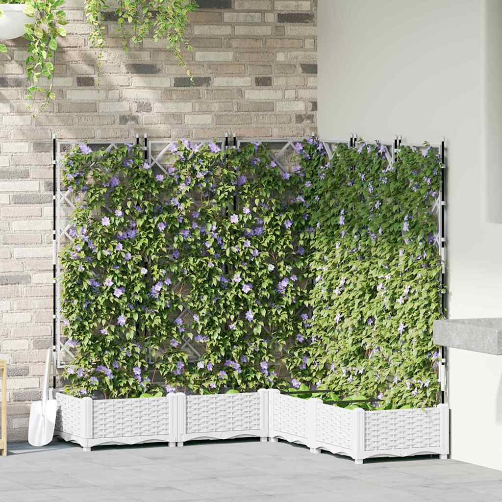 vidaXL Garden Planter PP without Wheel Height 125.5 cm
