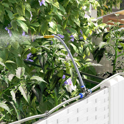 vidaXL Garden Planter White 40 x 40 x 126 cm PP 5